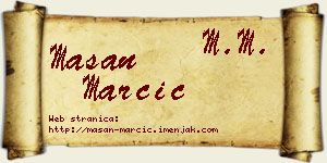Mašan Marčić vizit kartica